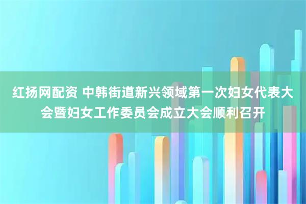 红扬网配资 中韩街道新兴领域第一次妇女代表大会暨妇女工作委员会成立大会顺利召开